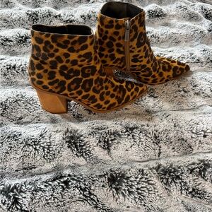 1. State Leopard Leopard Pattern Ankle Booties